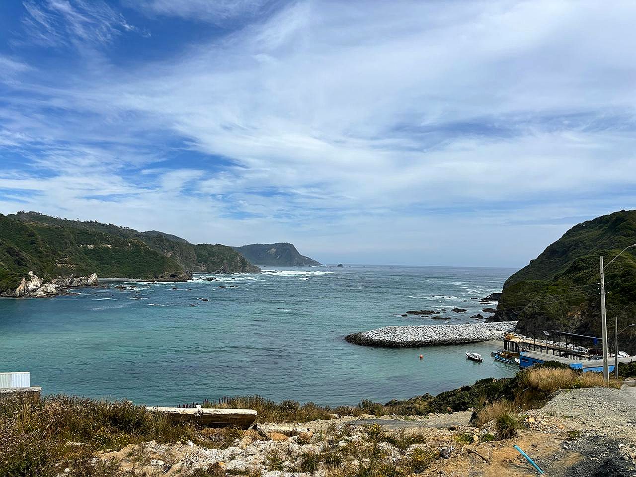 Bahía y muelle de Estaquilla